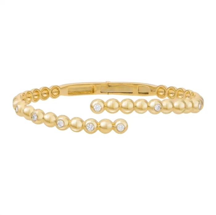 Bracelets Rachel Reid Diamond Bubble Bypass Bangle
