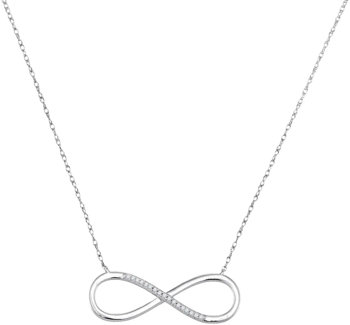 10kt White Gold Womens Round Diamond Infinity Pendant Necklace 120 Cttw mayamila Necklaces 10kt White Gold Womens Round Diamond Infinity Pendant Necklace 120 Cttw mayamila Necklaces