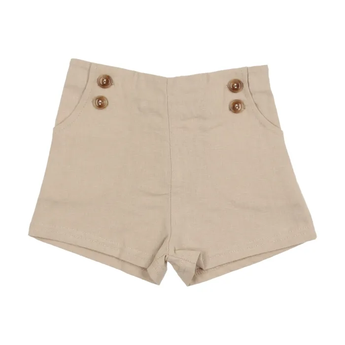 Analogie Analogie Button Shorts Taupe Earrings