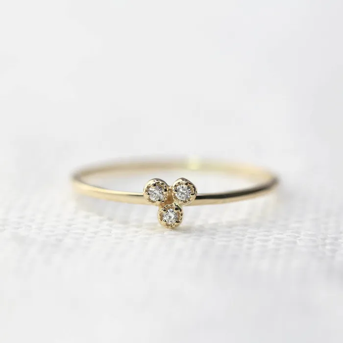 Dahlia Trio Diamond Ring Envero Jewelry Rings