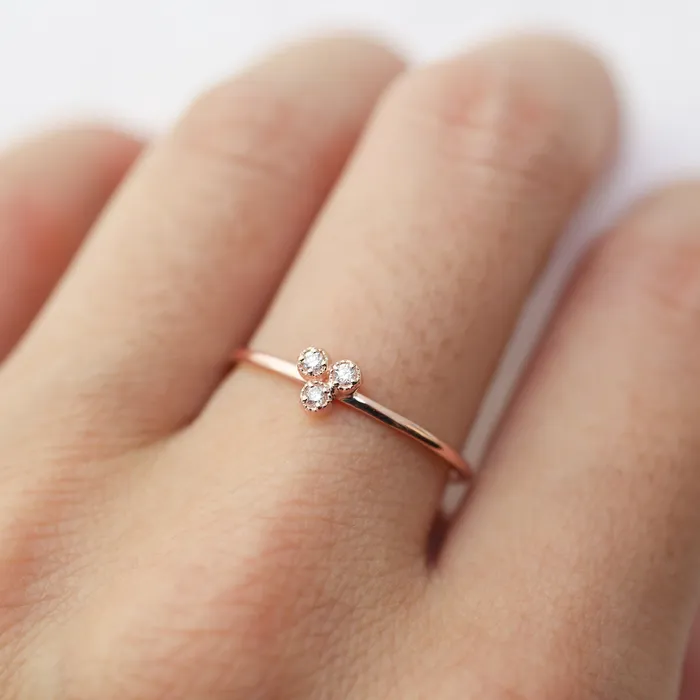 Dahlia Trio Diamond Ring Envero Jewelry Rings Dahlia Trio Diamond Ring Envero Jewelry Rings