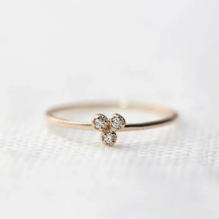 Dahlia Trio Diamond Ring Envero Jewelry Rings Dahlia Trio Diamond Ring Envero Jewelry Rings
