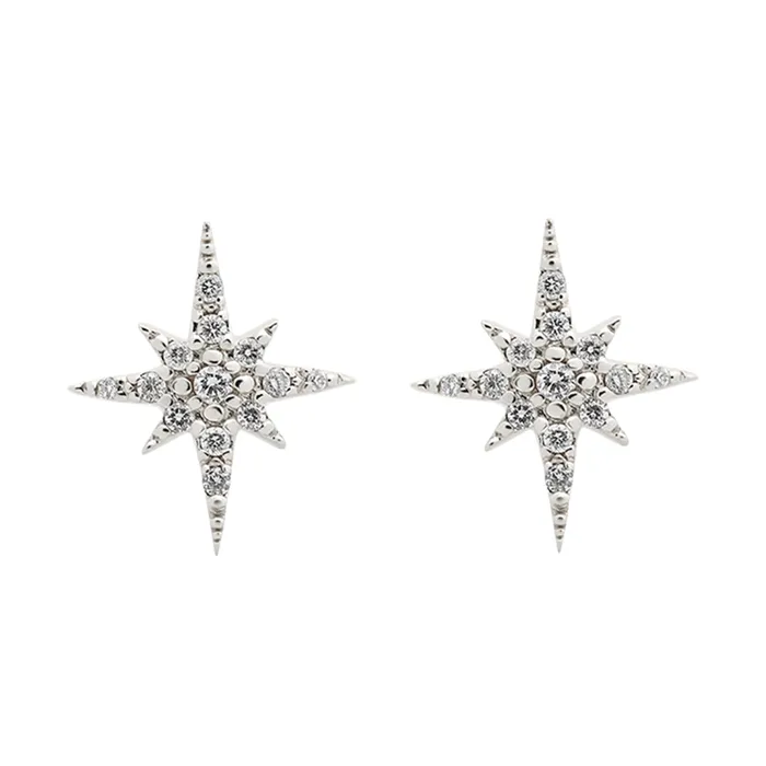 Earrings Envero Jewelry Starburst Diamond Studs large Earrings Envero Jewelry Starburst Diamond Studs large