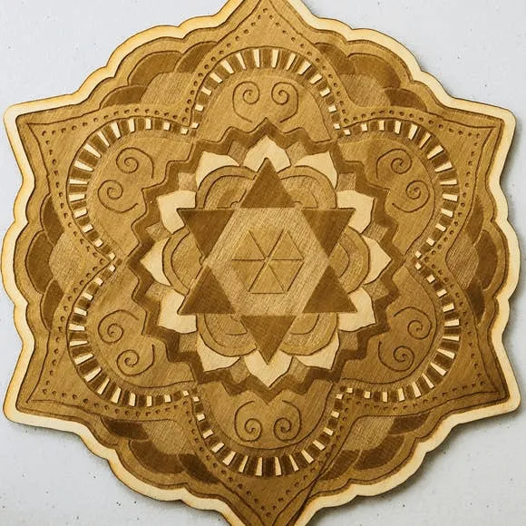 Earrings Mandala 11 Crystal Grid Zen and Meow