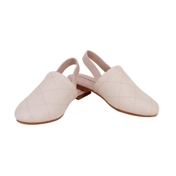 Earrings Perroquet Quilted Leather Sling Backs Pink Perroquet Shoes