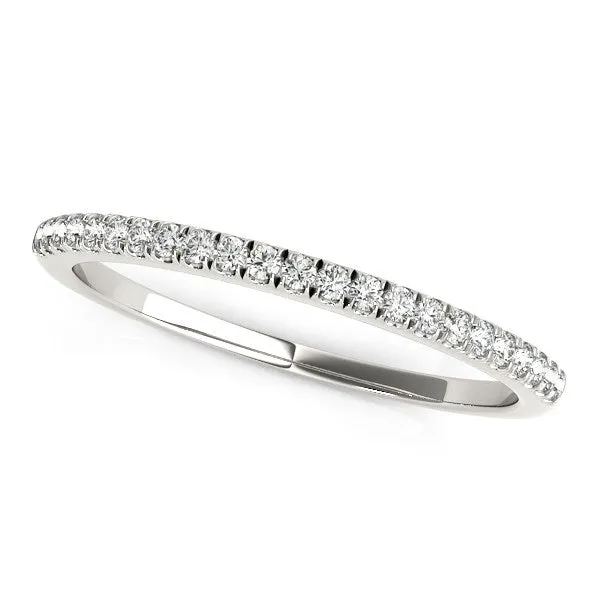 Rings 14k White Gold Scallop Style Setting Diamond Wedding Band 18 cttw MayaMila Rings 14k White Gold Scallop Style Setting Diamond Wedding Band 18 cttw MayaMila
