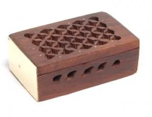 Rosewood Box to hold Resin Incense New Age Imports Inc Earrings