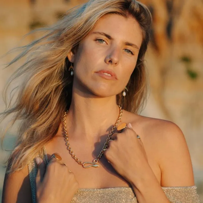 Serpent Hook Chain Necklace MarMar Jewels Boutique Necklaces