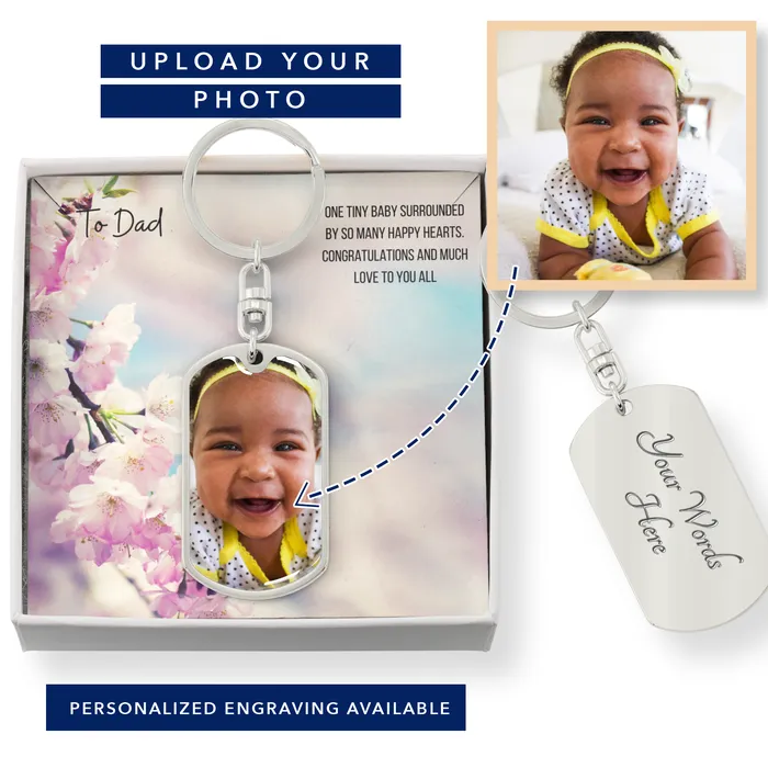 ShineOn Fulfillment Photo Key Chain With Custom Card Necklaces