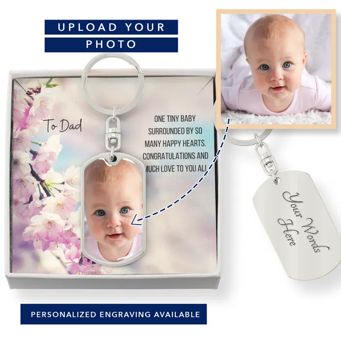 ShineOn Fulfillment Photo Key Chain With Custom Card Necklaces