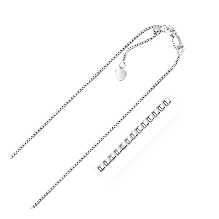 Sterlng Silver 14mm Adjustable Box Chain MayaMila Rings