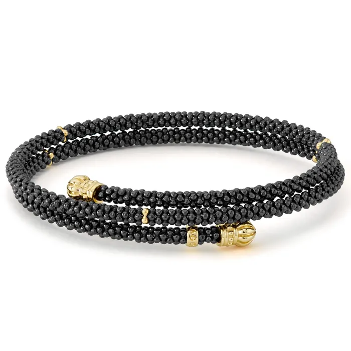 Bracelets LAGOS Black Caviar Ceramic Wrap Bracelet 3mm