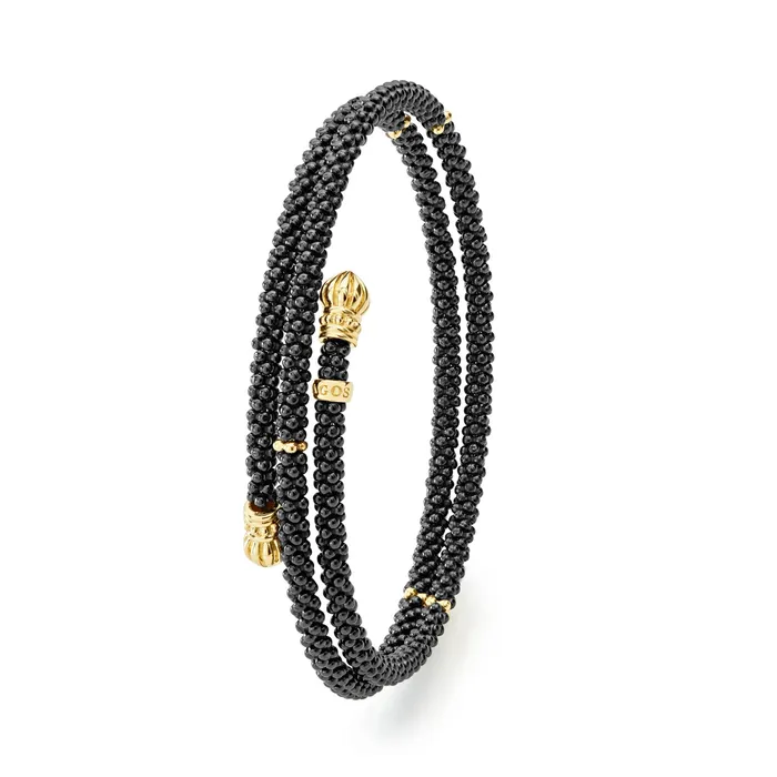 Bracelets LAGOS Black Caviar Ceramic Wrap Bracelet 3mm
