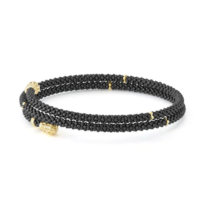 Bracelets LAGOS Black Caviar Ceramic Wrap Bracelet 3mm