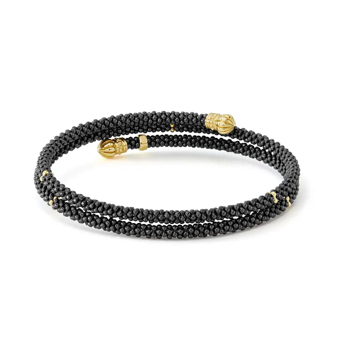 Bracelets LAGOS Black Caviar Ceramic Wrap Bracelet 3mm
