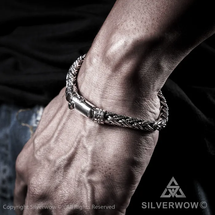 Buyan Rope Weave Bracelet x 10mm silverwow Bracelets