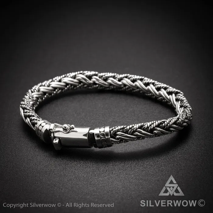 Buyan Rope Weave Bracelet x 10mm silverwow Bracelets