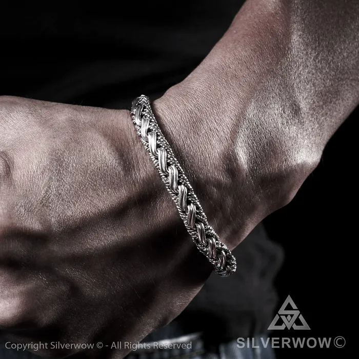 Buyan Rope Weave Bracelet x 10mm silverwow Bracelets