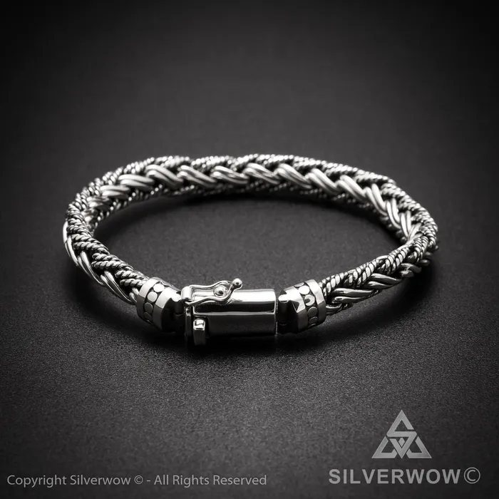 Buyan Rope Weave Bracelet x 10mm silverwow Bracelets