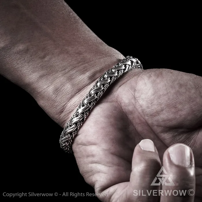 Buyan Rope Weave Bracelet x 10mm silverwow Bracelets