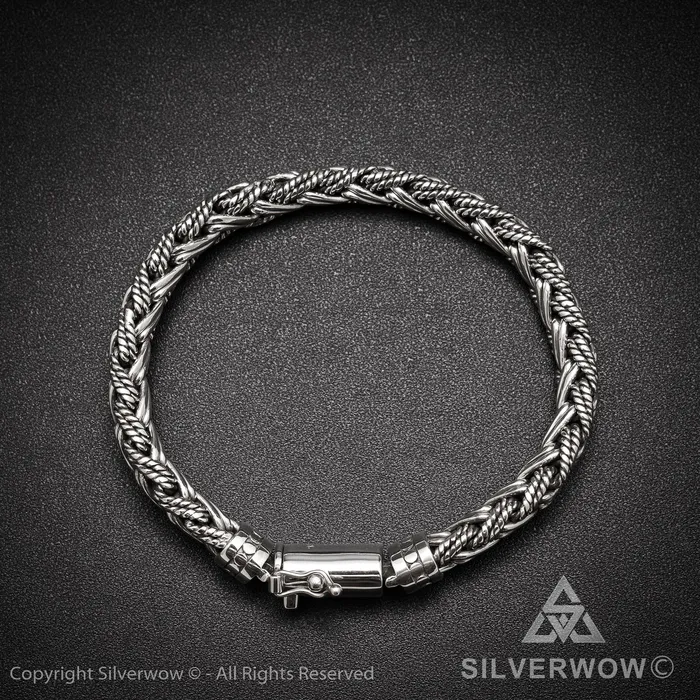Buyan Rope Weave Bracelet x 10mm silverwow Bracelets