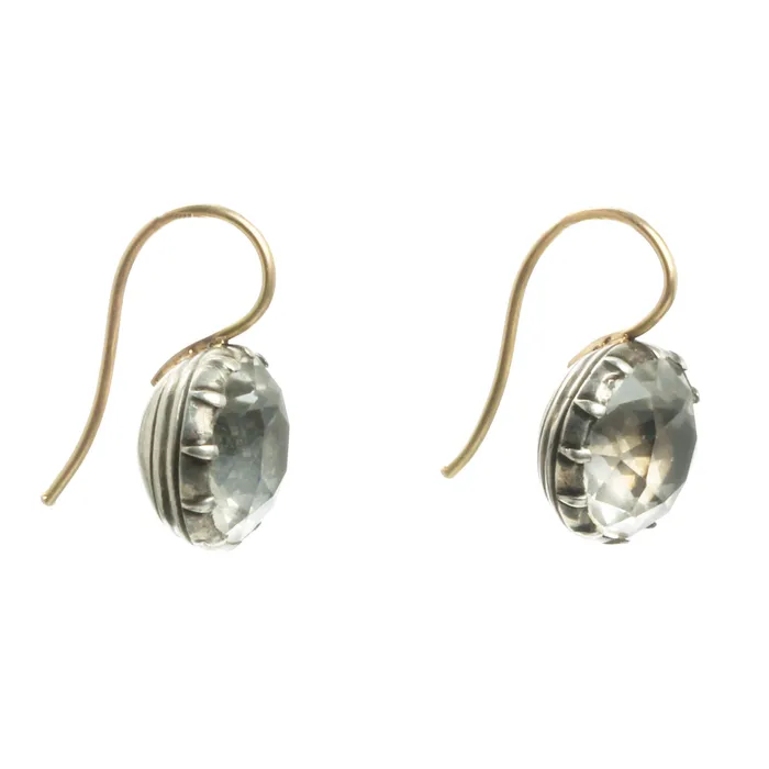 Earrings Bell Bird Antiques Georgian Round Paste Earrings