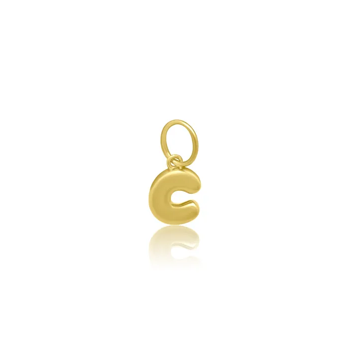 Earrings Bubble Letter Charm C NicoleHD Jewelry