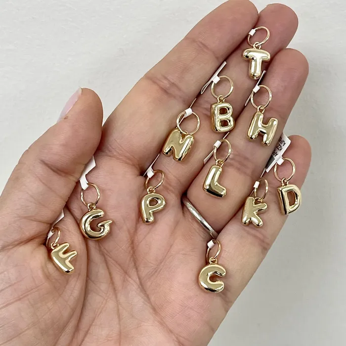 Earrings Bubble Letter Charm C NicoleHD Jewelry