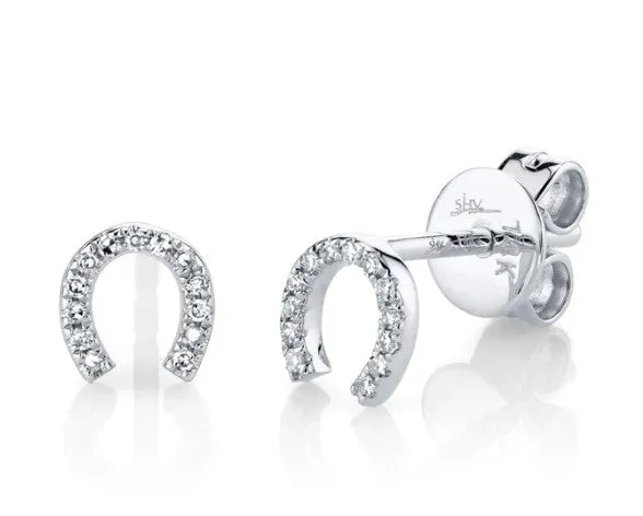 Earrings SHY CREATIONS 006CT DIAMOND HORSESHOE STUD EARRING