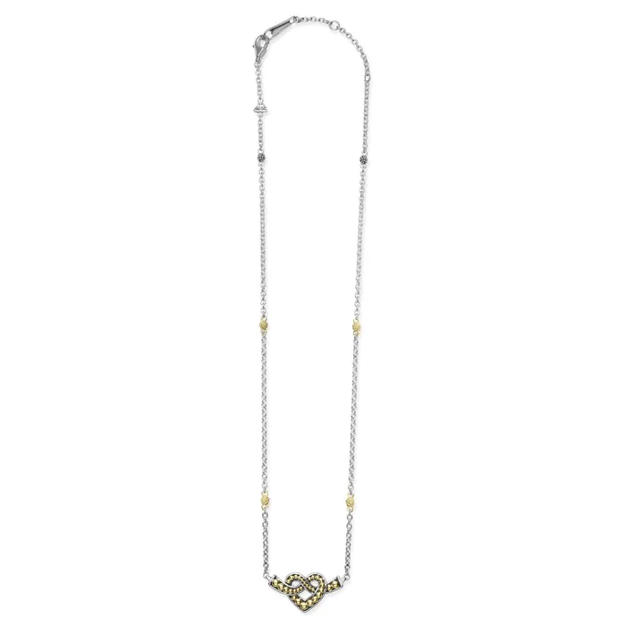 LAGOS Necklaces Beloved TwoTone Heart Chain Necklace