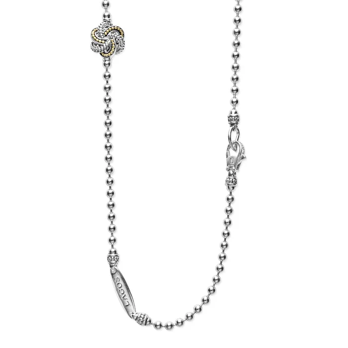 LAGOS Necklaces Love Knot Five Station TwoTone Love Knot Necklace