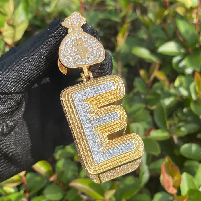 Luxury Full Stoned Triple Layer Iced Out Initial Custom Name Necklace Pendant Triple Layered Necklaces