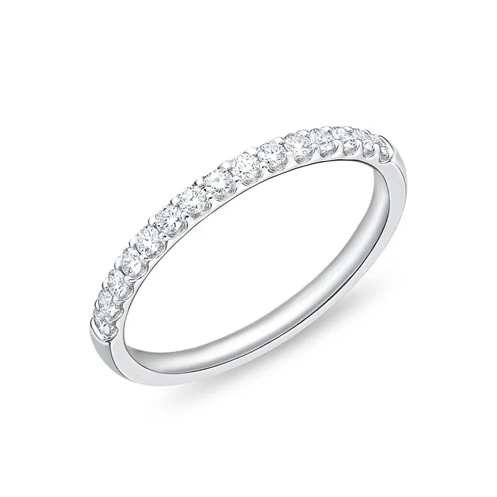 MEMOIRE Round Diamond Half Eternity Band 28tw Rings