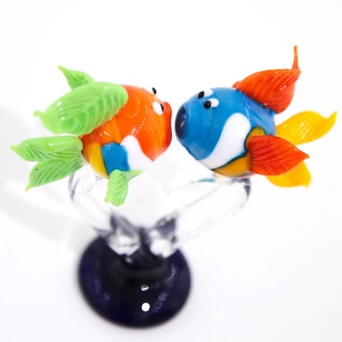 MuranoVItrum Earrings Murano Glass love fishes
