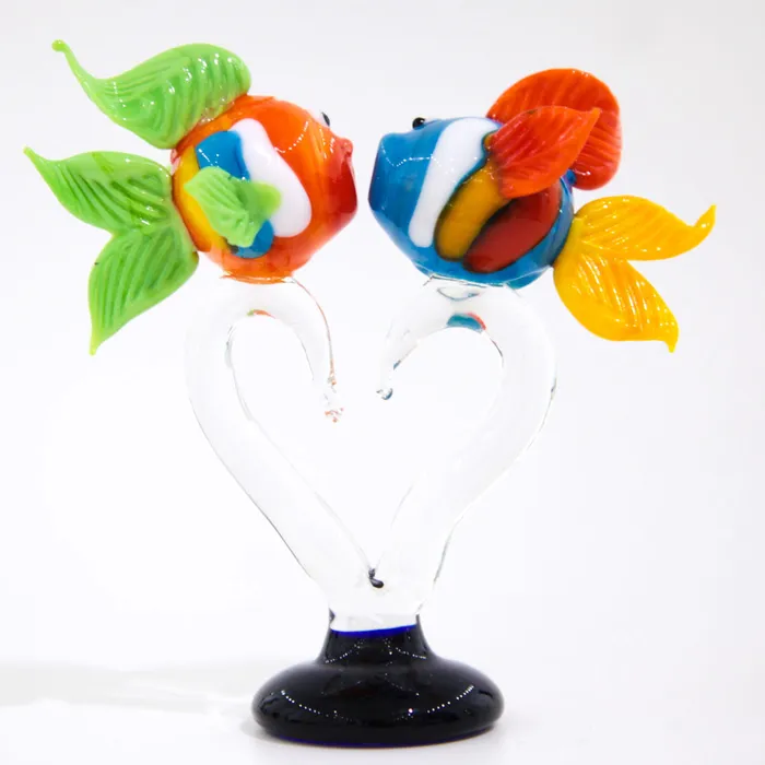 MuranoVItrum Earrings Murano Glass love fishes