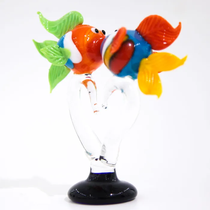MuranoVItrum Earrings Murano Glass love fishes