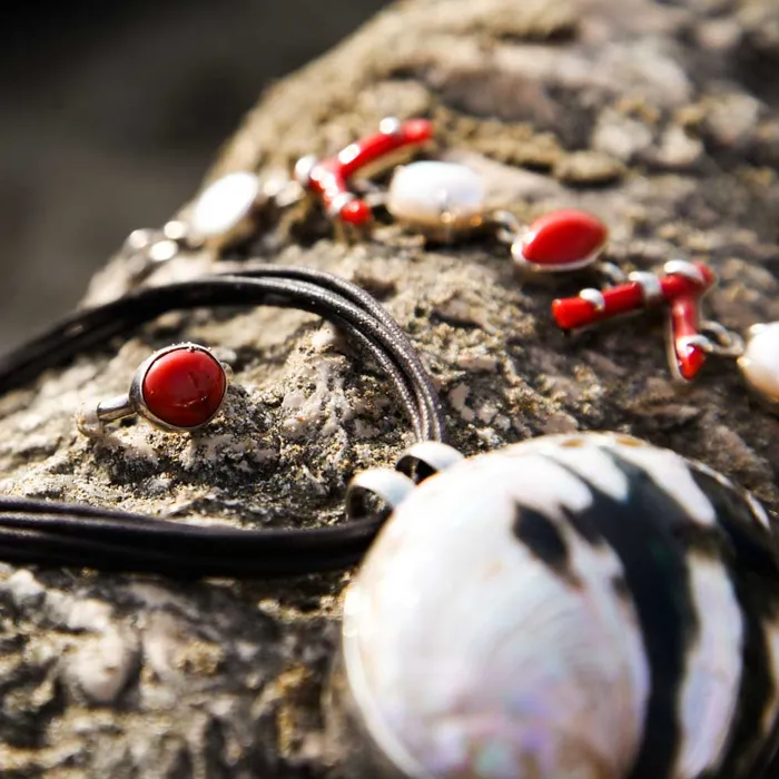 Nanni Gabriella Rings Red Coral Ring
