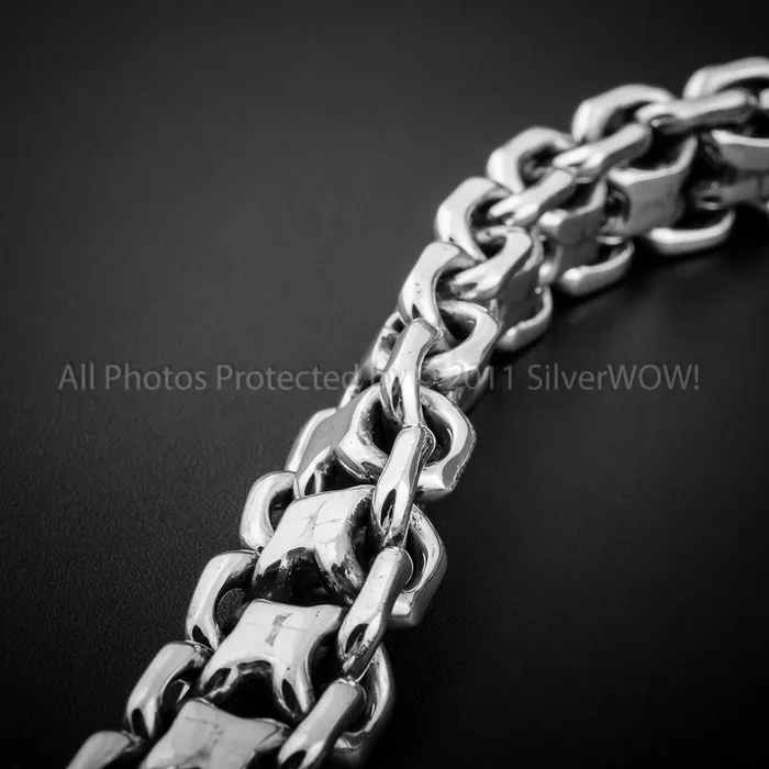 Necklaces silverwow Unique Heavy Necklace x 15mm KBB1