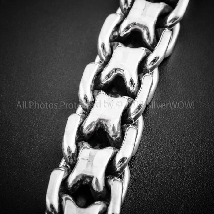 Necklaces silverwow Unique Heavy Necklace x 15mm KBB1