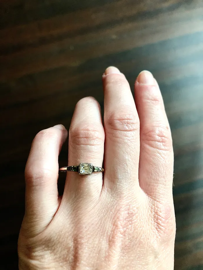 Rings Bell Bird Antiques Georgian Era 18th Century Old Mine Cut Diamond Ring
