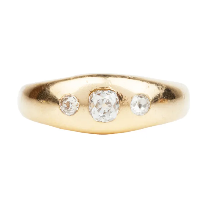Rings Bell Bird Antiques Late Victorian Era Three Stone Old Mine Cut Diamond Ring Rings Bell Bird Antiques Late Victorian Era Three Stone Old Mine Cut Diamond Ring