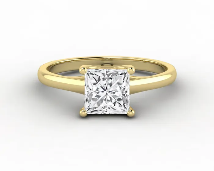 Rings Nora 10 Ct Solitaire Princess Cut Engagement Ring Sapheena Jewelry