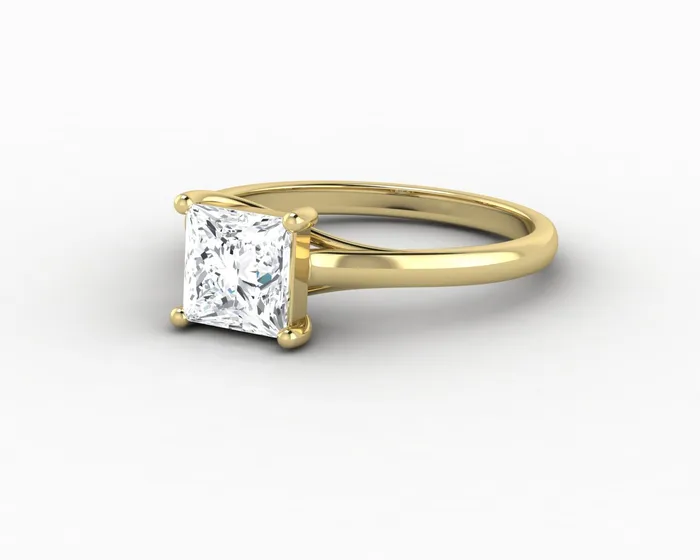 Rings Nora 10 Ct Solitaire Princess Cut Engagement Ring Sapheena Jewelry