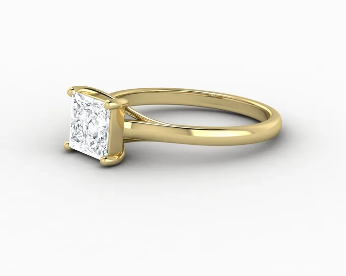 Rings Nora 10 Ct Solitaire Princess Cut Engagement Ring Sapheena Jewelry