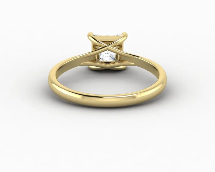 Rings Nora 10 Ct Solitaire Princess Cut Engagement Ring Sapheena Jewelry
