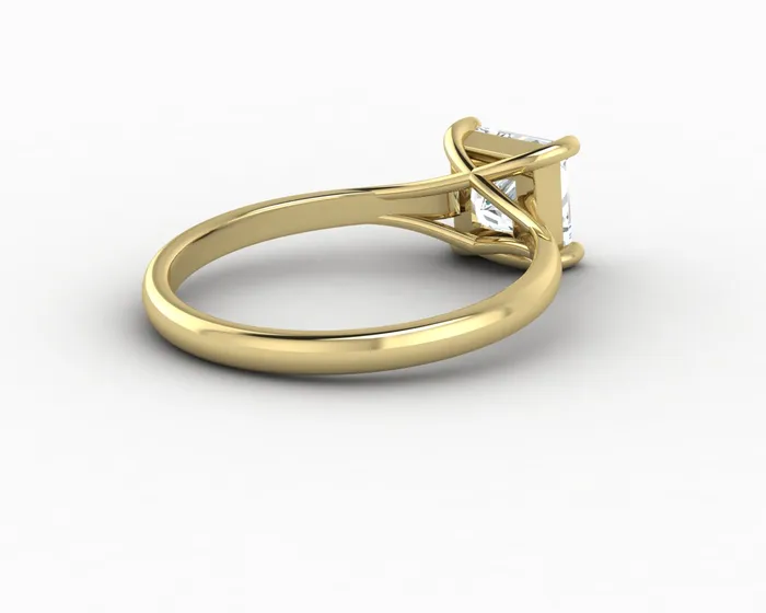 Rings Nora 10 Ct Solitaire Princess Cut Engagement Ring Sapheena Jewelry