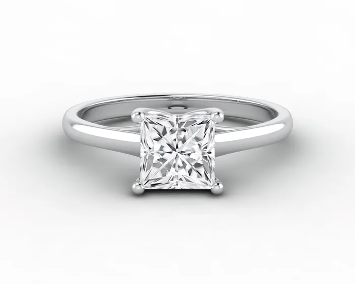 Rings Nora 10 Ct Solitaire Princess Cut Engagement Ring Sapheena Jewelry