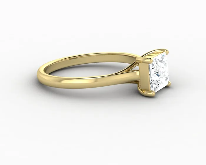 Rings Nora 10 Ct Solitaire Princess Cut Engagement Ring Sapheena Jewelry