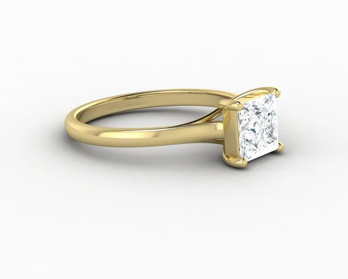 Rings Nora 10 Ct Solitaire Princess Cut Engagement Ring Sapheena Jewelry