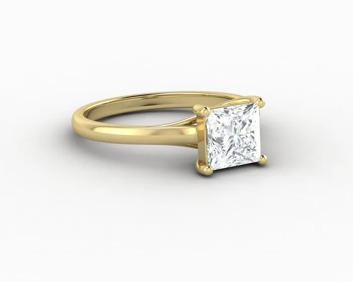 Rings Nora 10 Ct Solitaire Princess Cut Engagement Ring Sapheena Jewelry